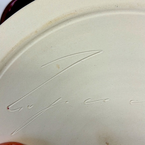 Studio art pottery handmade artist signed glazed 2 piece Dutch oven - Picture 9 of 9